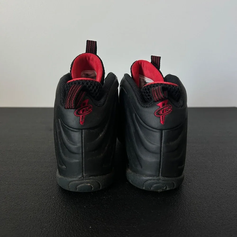 Nike Little Posite One PS Bred Black University Red DV3774-001 Size 1Y Kids Shoe